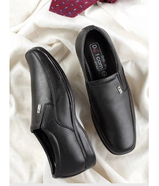 Action Black Mens Slip On Formal Shoes - None