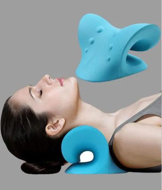 Expertomind Neck Relaxer Expertomind Neck Relaxer | Cervical Pillow | Neck & Shoulder Support for Pain Relief | Chiropractic Acupressure Massage | Durable and Soft | Portable & Easy to Carry - Bl