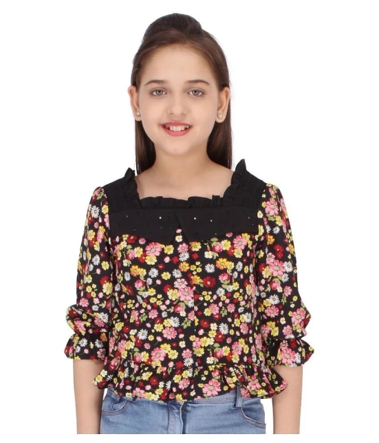 Smart Casual Floral Printed Half Sleeves Top - None