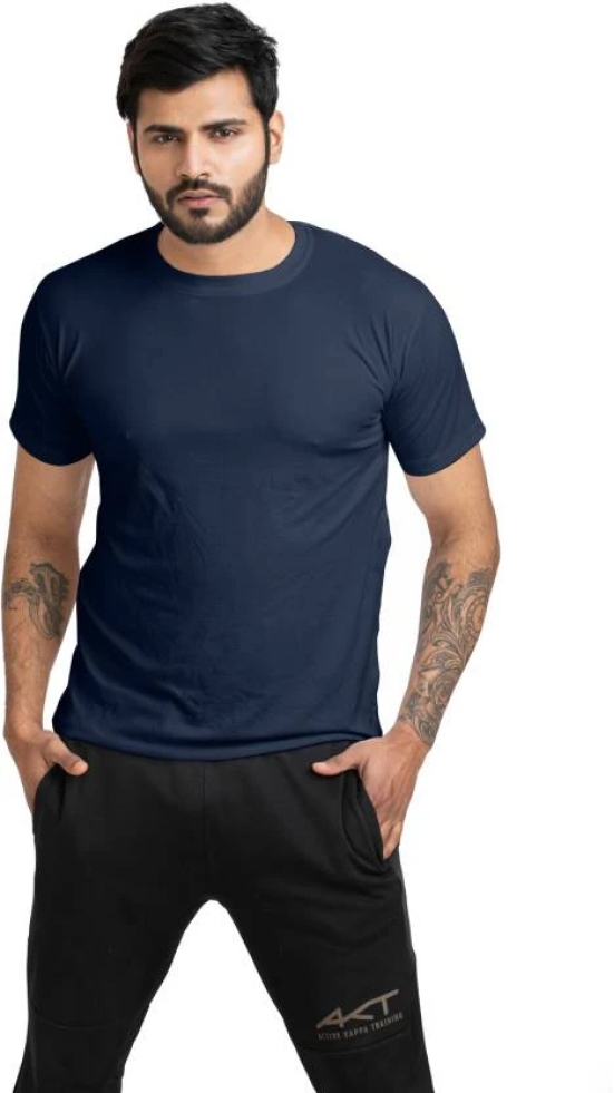 ANTI BACTERIAL T SHIRT, YTS9011 Men Sporty Round Neck Polyester Black T-Shirt