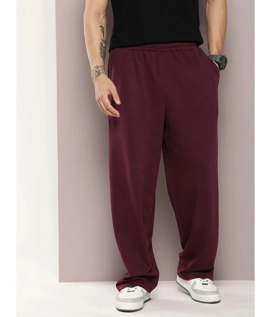 Dillinger Maroon Fleece Mens Trackpants ( Pack of 1 ) - None