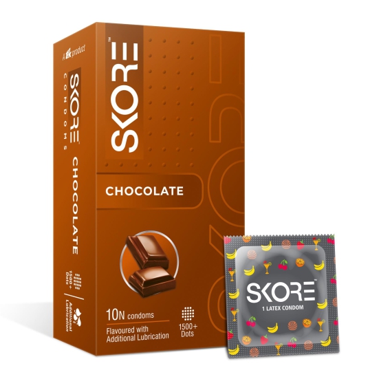 Skore Dotted Flavour Condoms (Chocolate) 10N