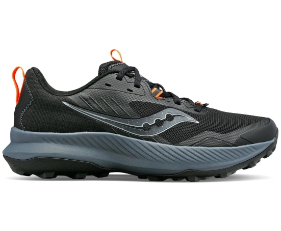 Saucony Mens Running Shoes - Blaze TR (Black/Viziornge)-7.5