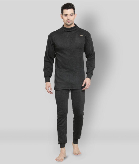 Uzarus - Black Cotton Blend Mens Thermal Sets ( Pack of 1 ) - None