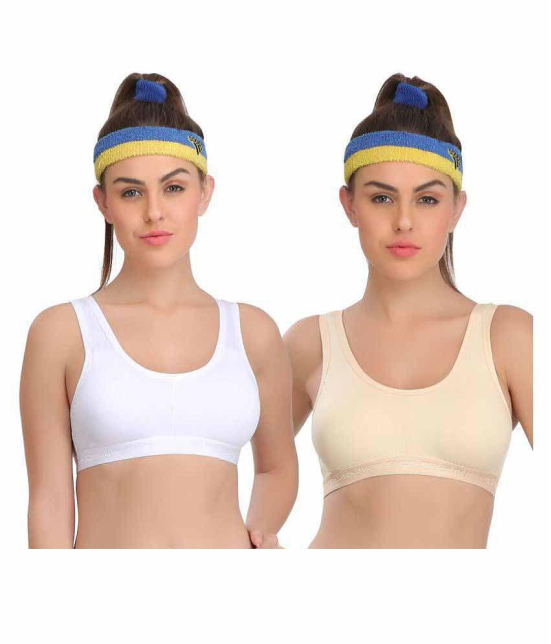 Eves Beauty Cotton Lycra Sports Bras - None