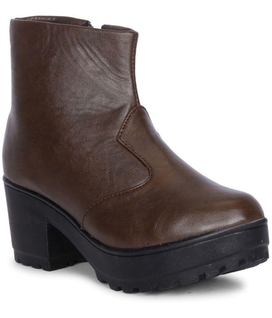 Ishransh - Brown Womens Ankle Length Boots - None