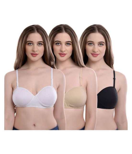 Softskin Poly Cotton T-Shirt Bra - Multi Color - 38B