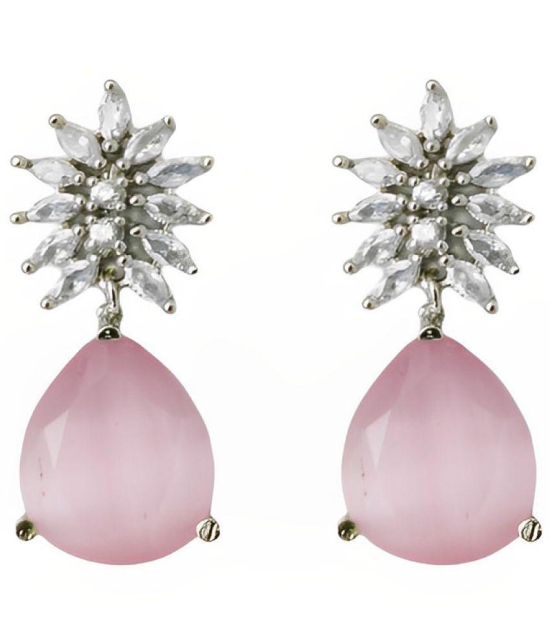 gilher - Light Pink Danglers Earrings ( Pack of 1 ) - Light Pink