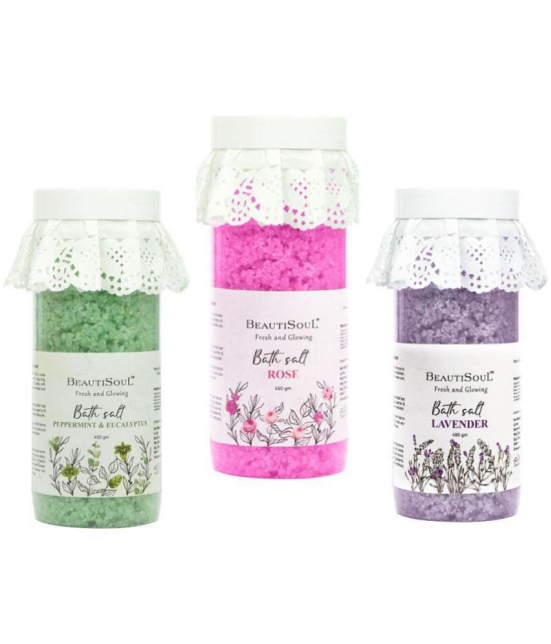 Beautisoul Bath Salt Crystal Bath/foot Soak 1350 g Pack of 3