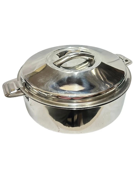 Dynore Casserole 3500 ml Silver Steel Serve Casserole ( Set of 1 , 3500 mL ) - Silver