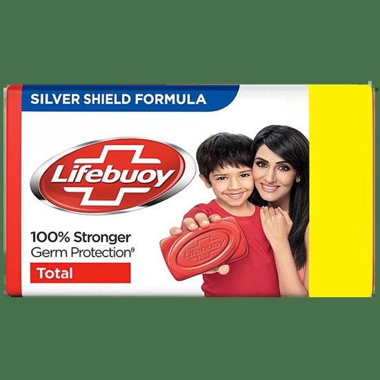 Lifebuoy Total Soap, 100% Stronger Germ Protection, New Silver Shield Formula, 125 G(Savers Retail)