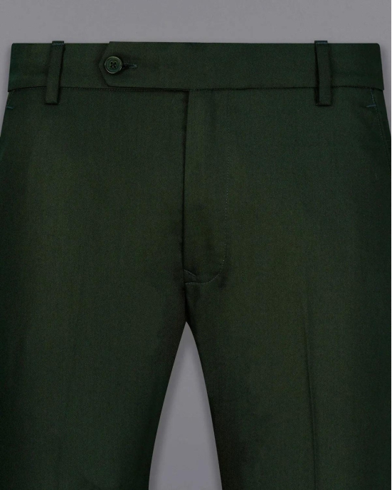 Army Green Normal Fit Trousers-32