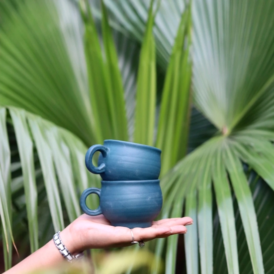 Matte Green Chai Cup-Set of two