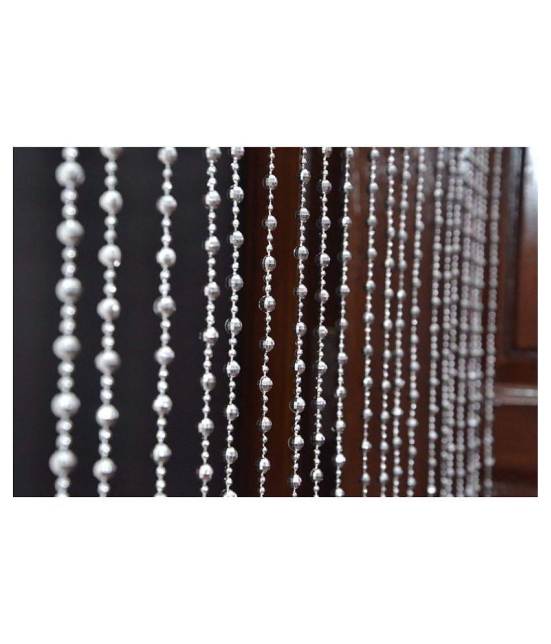 YUTIRITI Single Door Beaded String Curtain - Silver