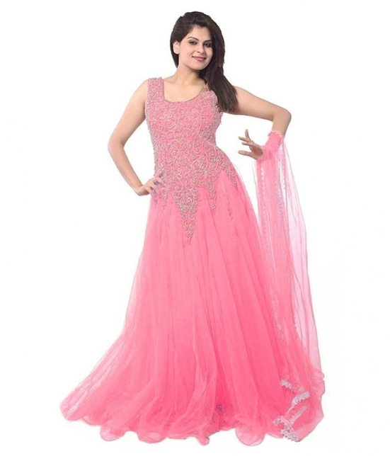 VKARAN Net Anarkali Dress Material