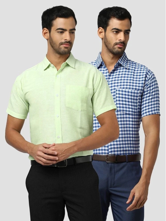 DESHBANDHU DBK - Multicolor Cotton Regular Fit Mens Casual Shirt ( Pack of 2 ) - None