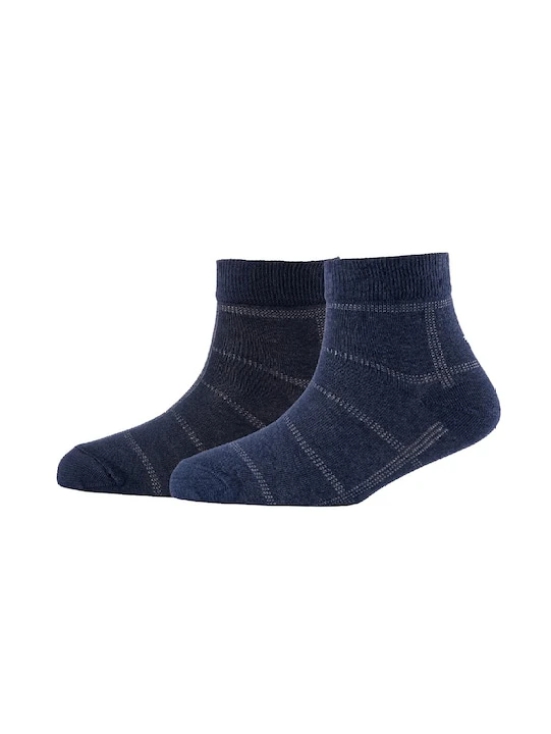 Men Pack Of 2 Patterned Cotton Ankle Length Socks