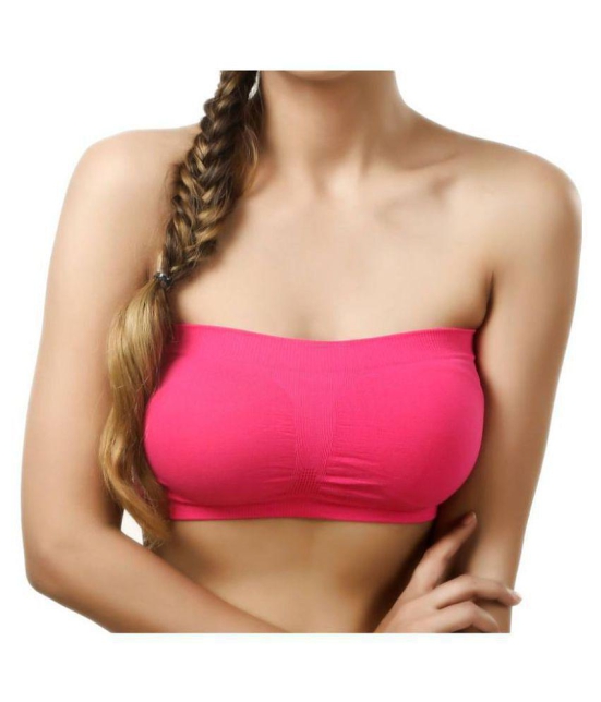 Shoppy Villa Cotton Tube Bra - Pink - None