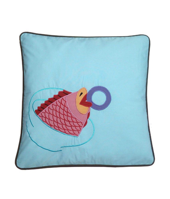 Hugs'n'Rugs Single Cotton Blue Cushion Covers 40 x 40 cm (16 x 16) - Multi