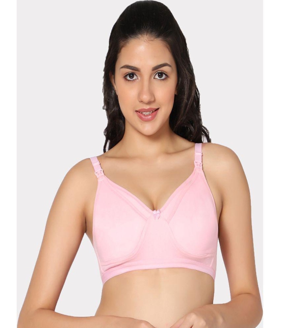 IN CARE LINGERIE - Pink Cotton Lightly Padded Women's T-Shirt Bra ( Pack of 1 ) - None