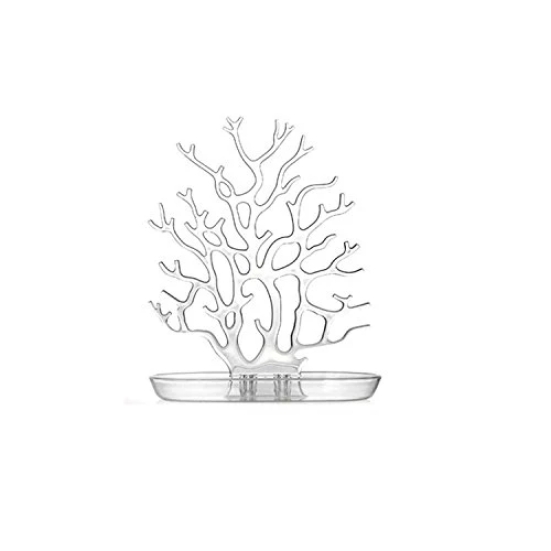 CONNECTWIDE® Acrylic Coral Jewelry Storage Shelf Rack with Holder Coral Jewelry Rack Tree Shape Branch Structure. (1 Pc)