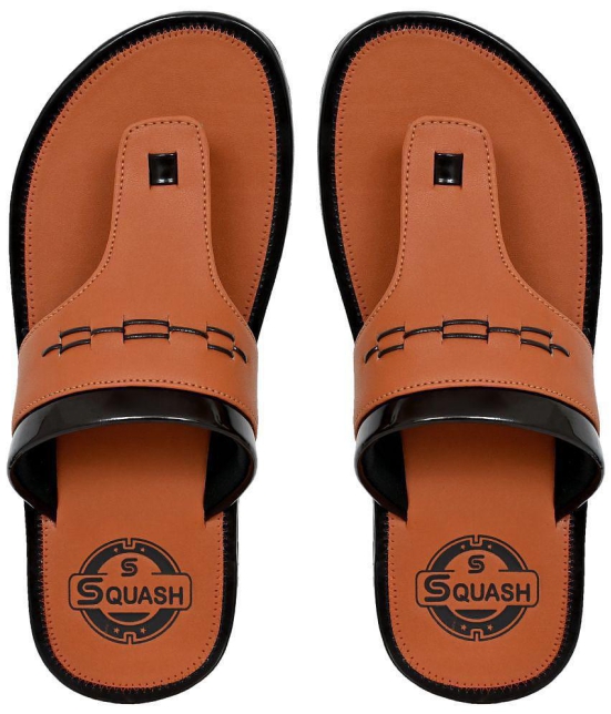 Squash Tan Mens Thong Flip Flop - None