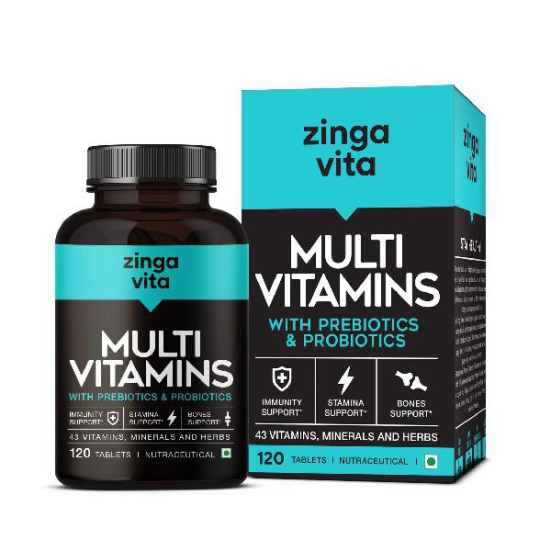 Zingavita Multi Vitamins with Probiotics & Prebiotics 120 Tablets