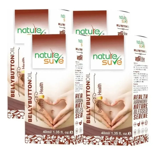 Nature Sure Belly Button Nabhi Oil for Health and Beauty in Men and Women - 40ml