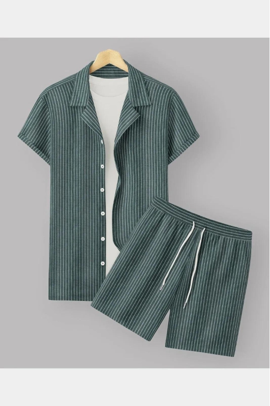 BlendMaster Cotton Co-ord Set-L - 40 / Green