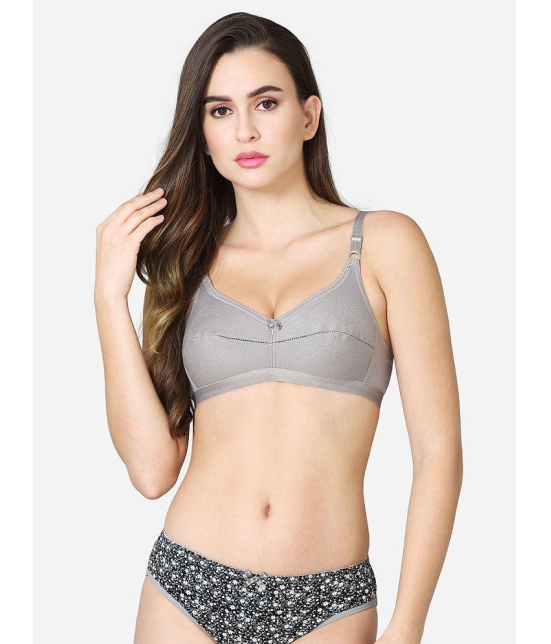 VStar - Light Grey Cotton Non Padded Women's Everyday Bra ( Pack of 1 ) - None