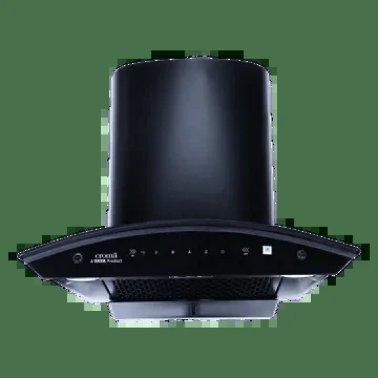 Croma 60cm 1300m3/hr Ducted Auto Clean Wall Mounted Chimney with Touch & Gesture Control (Black)