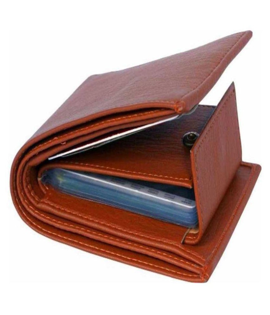 Sambhav Deals - Tan PU Men's Regular Wallet ( Pack of 1 )