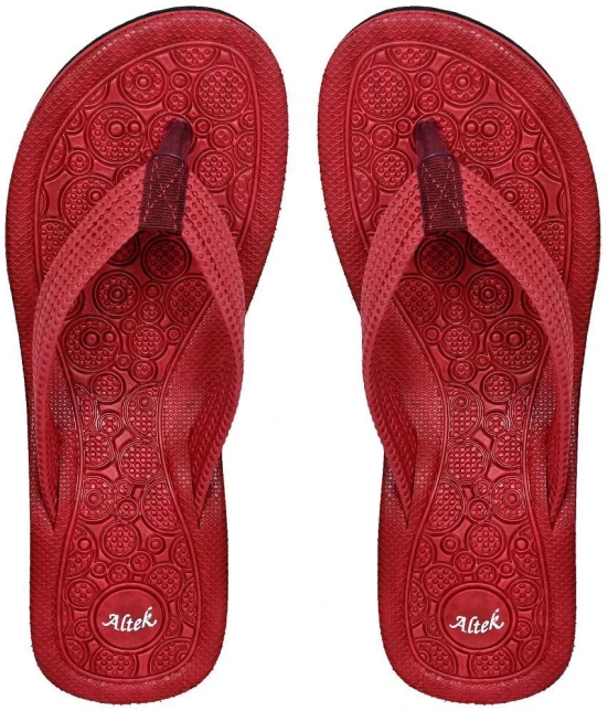 Altek Maroon Womens Flip Flop - None