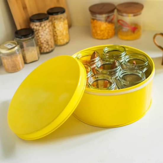 Round Multipurpose Box Large: 10club Yellow