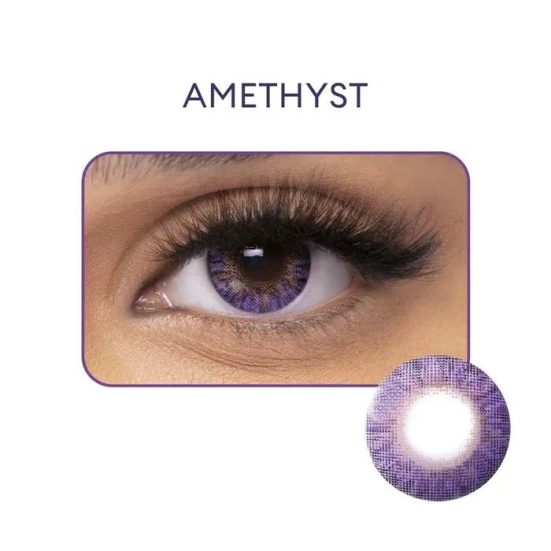 Freshlook OneDay - Daily Disposable Color Contact Lenses (-00.00, Blue, Pack of 10) | From Alcon-AMETHYST