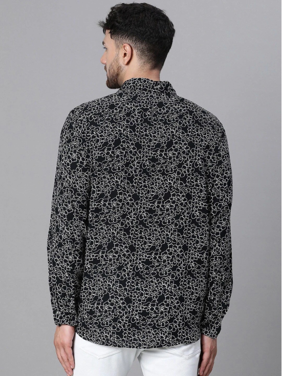 Oxolloxo Relaxed Floral Printed Spread Collar Casual Shirt