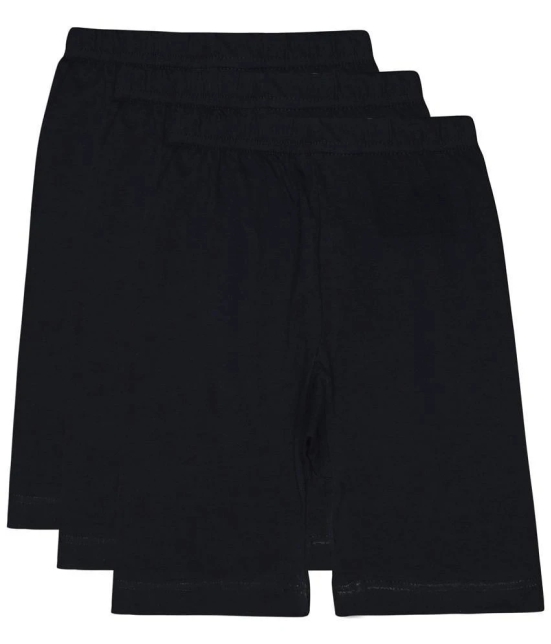 Bodycare - Navy Blue Cotton Girls Shorts ( Pack of 3 ) - None