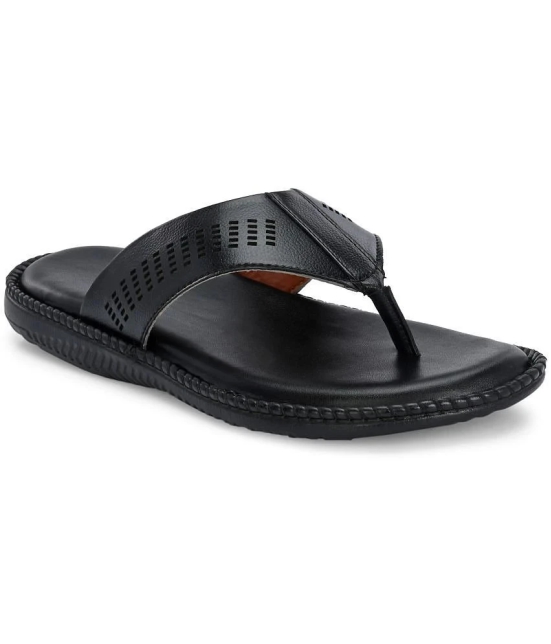 Leeport Black Mens Thong Flip Flop - None