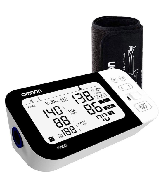 Omron HEM 7361T Bluetooth Digital Blood Pressure Monitor with Afib Indicator and 360Ã?Â° Accuracy Intelliwrap Cuff for Most Accurate Measurements (White)