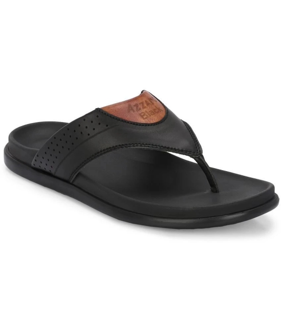 Leeport - Black Mens Thong Flip Flop - None