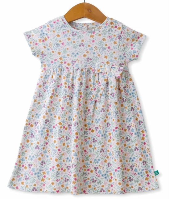 Juscubs White Cotton Baby Girl Frock ( Pack of 1 ) - None