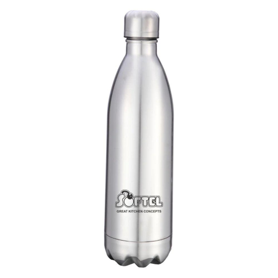 Softel Stainless Steel 1000 ML Vacuum Bottle | Hot & Cold | Silver | 1 Pc