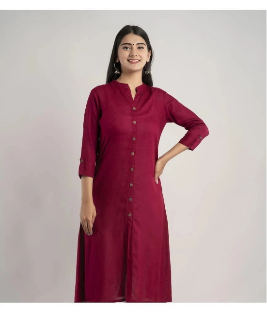 MAUKA - Maroon Rayon Womens A-line Kurti ( Pack of 1 ) - None