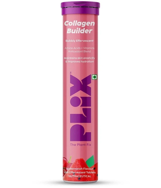 Plix Collagen Builder Effervescent For Improved Skin Elasticity & AntiAgeing(15 Tablets)