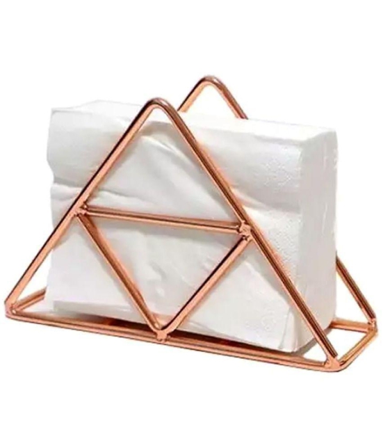 HOMSSY Iron and Mild steel Napkin Holder 1 Pcs - Copper