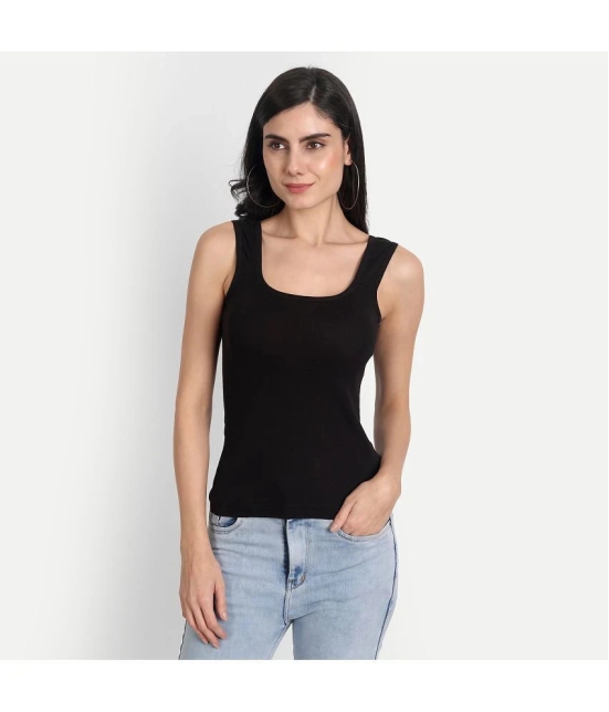 AIMLY Cotton Camisoles - Black Single - None