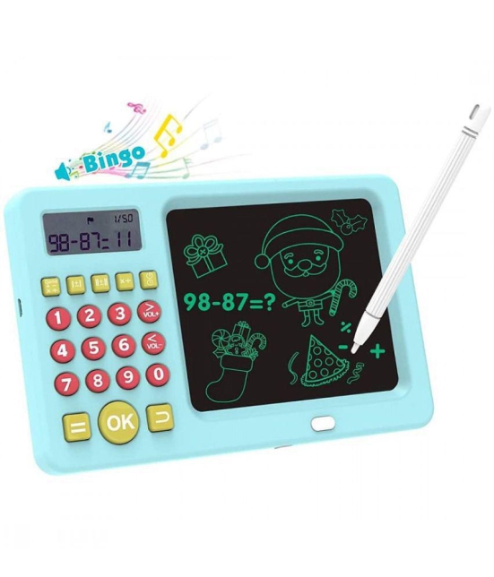 Genric - Writing Pad, Early Education 2 in-1 Math Game Calculator with LCD Screen for Kids Age- 3+