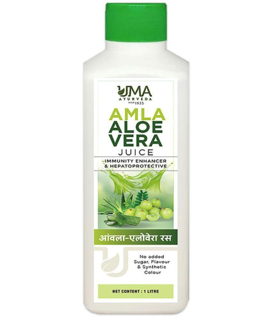 Uma Ayurveda Amla Alovera 1000 ml Useful in General Wellness Digestive Health, Immunity