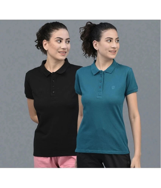 Dollar Multicolor Cotton Blend Regular Fit Womens T-Shirt ( Pack of 2 ) - None