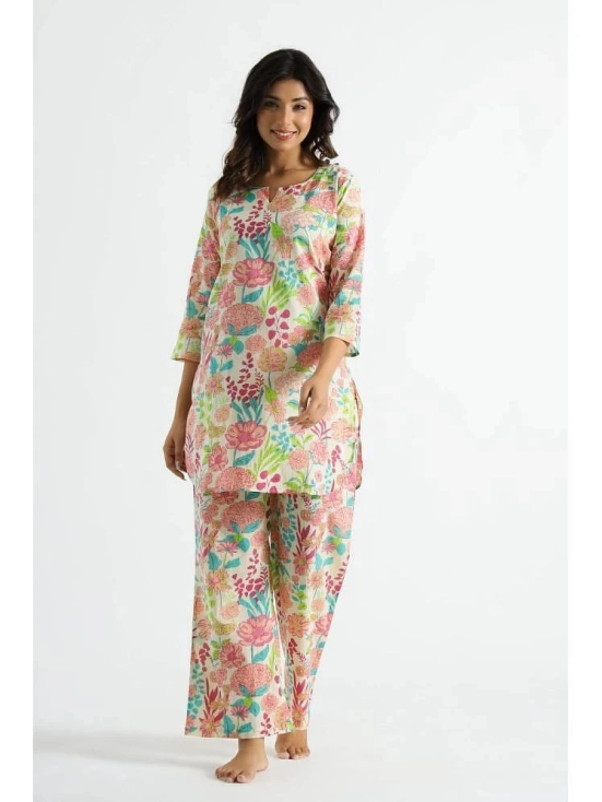 Label Flavia Multi Color Printed Pant Top Set - None